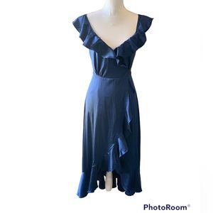 Astr The Label Wilshire Midi Dress Women's Navy Xs
